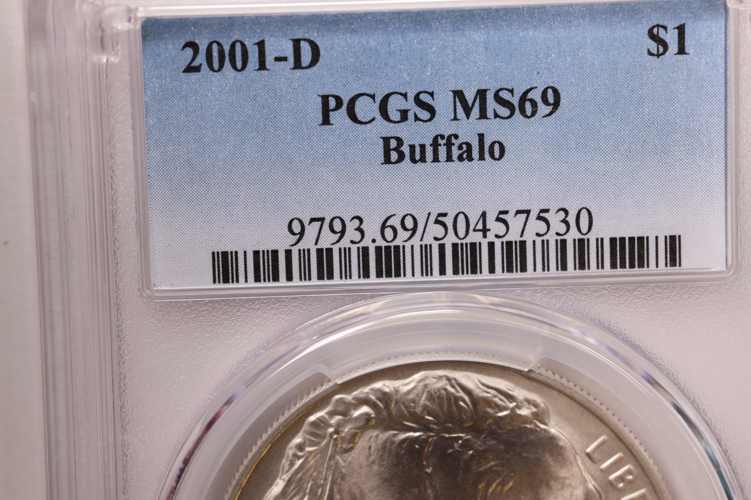 2001-D $1 Buffalo Commemorative, PCGS MS-69, Store #GMC258