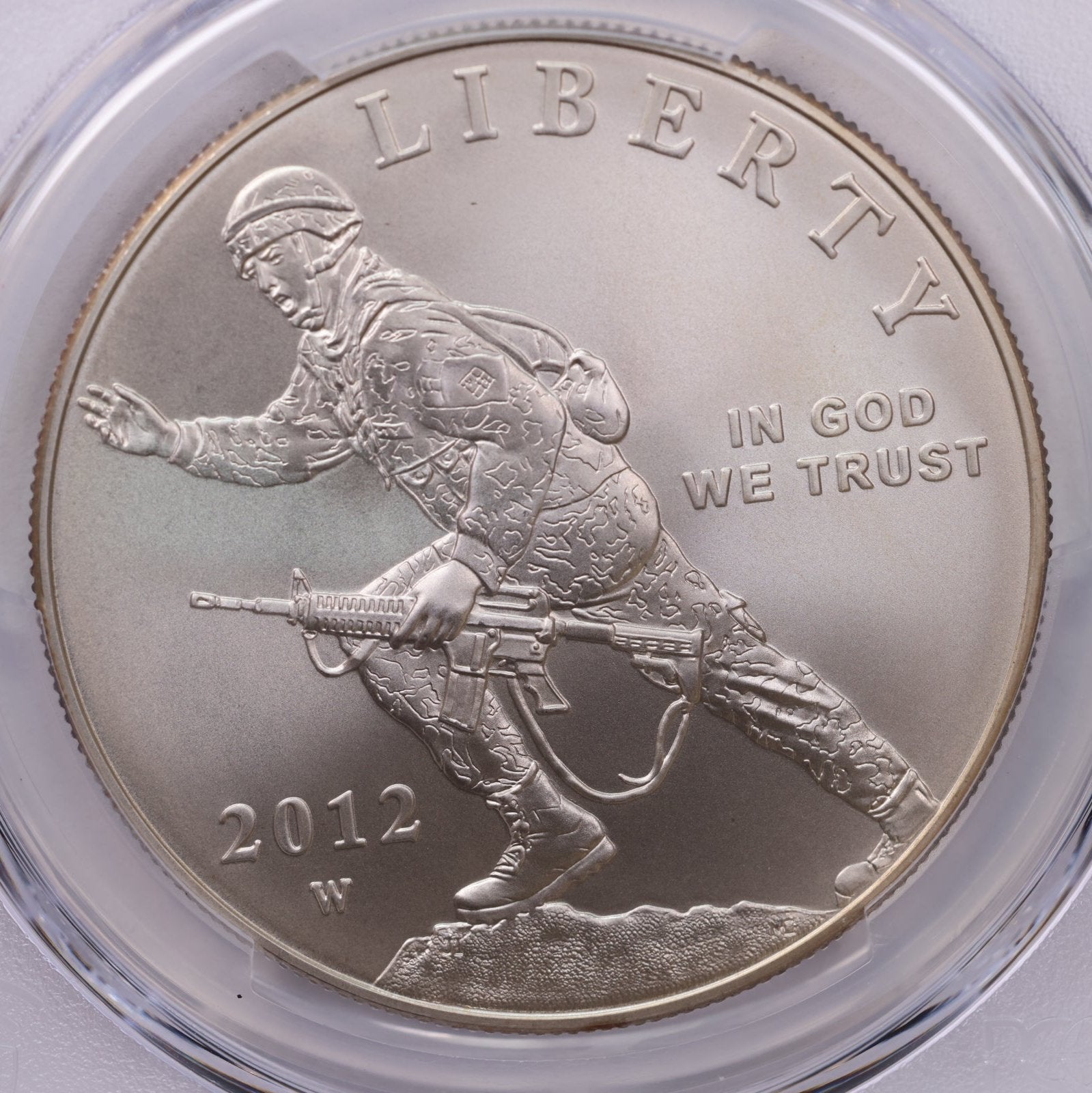 2012-W, Infantry, Silver Commemorative, PCGS MS70, Store #GMC300