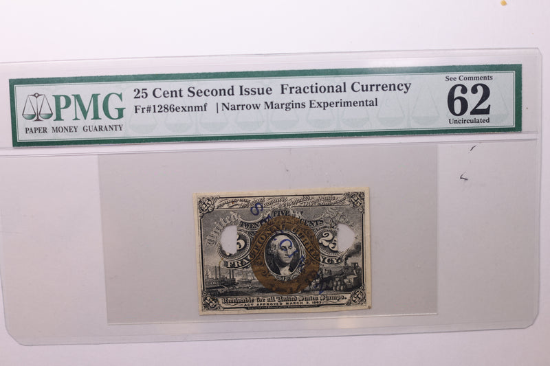 25 Cent, Fractional Currency., PCGS CU-62., Affordable Currency., STORE SALE