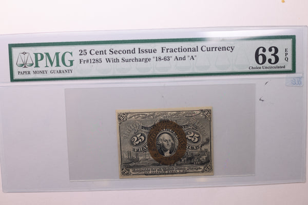 25 Cent, Fractional Currency., PCGS CU-62., Affordable Currency., STORE SALE #035174