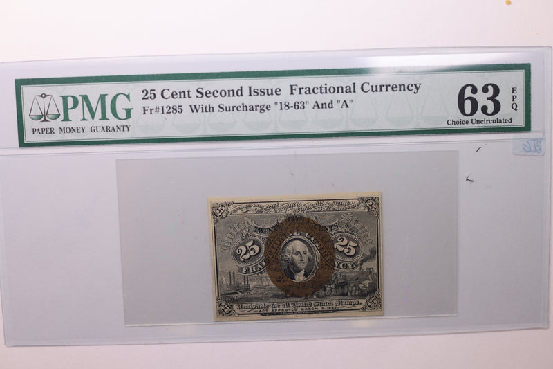 25 Cent, Fractional Currency., PCGS CU-62., Affordable Currency., STORE SALE