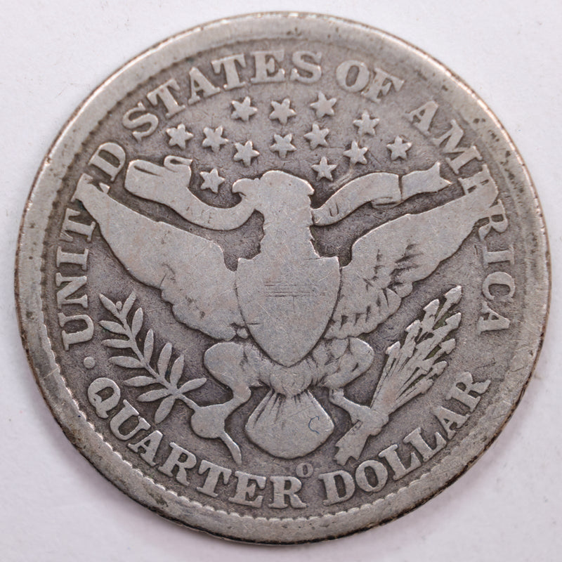 1900-O Barber Silver Quarter, Very Good Circulated Coin, Store