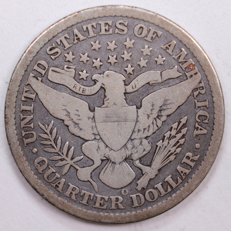 1900-O Barber Silver Quarter, Very Good Circulated Coin, Store
