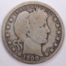 1900-O Barber Silver Quarter, Very Good Circulated Coin, Store