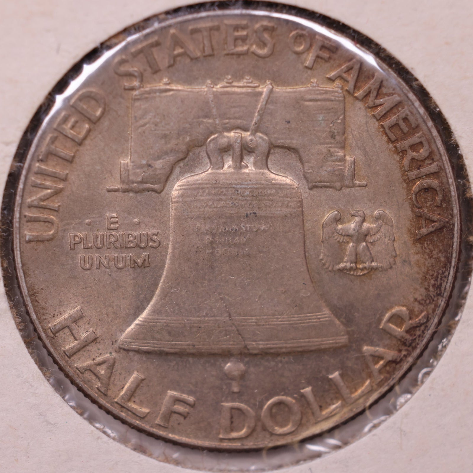 1948 Ben Franklin Half Dollar, About Uncirculated Coin. Store #HR1170