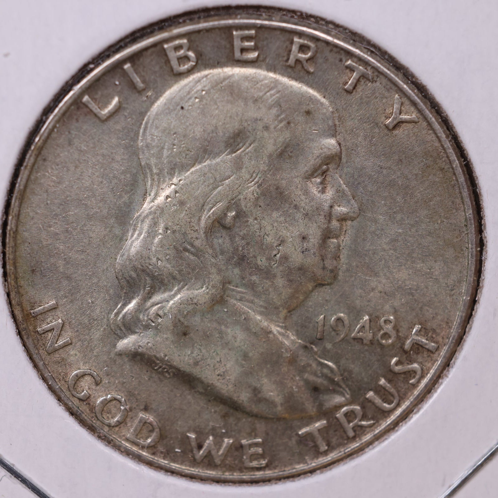 1948 Ben Franklin Half Dollar, Very Fine Circulated Coin. Store #HR1175