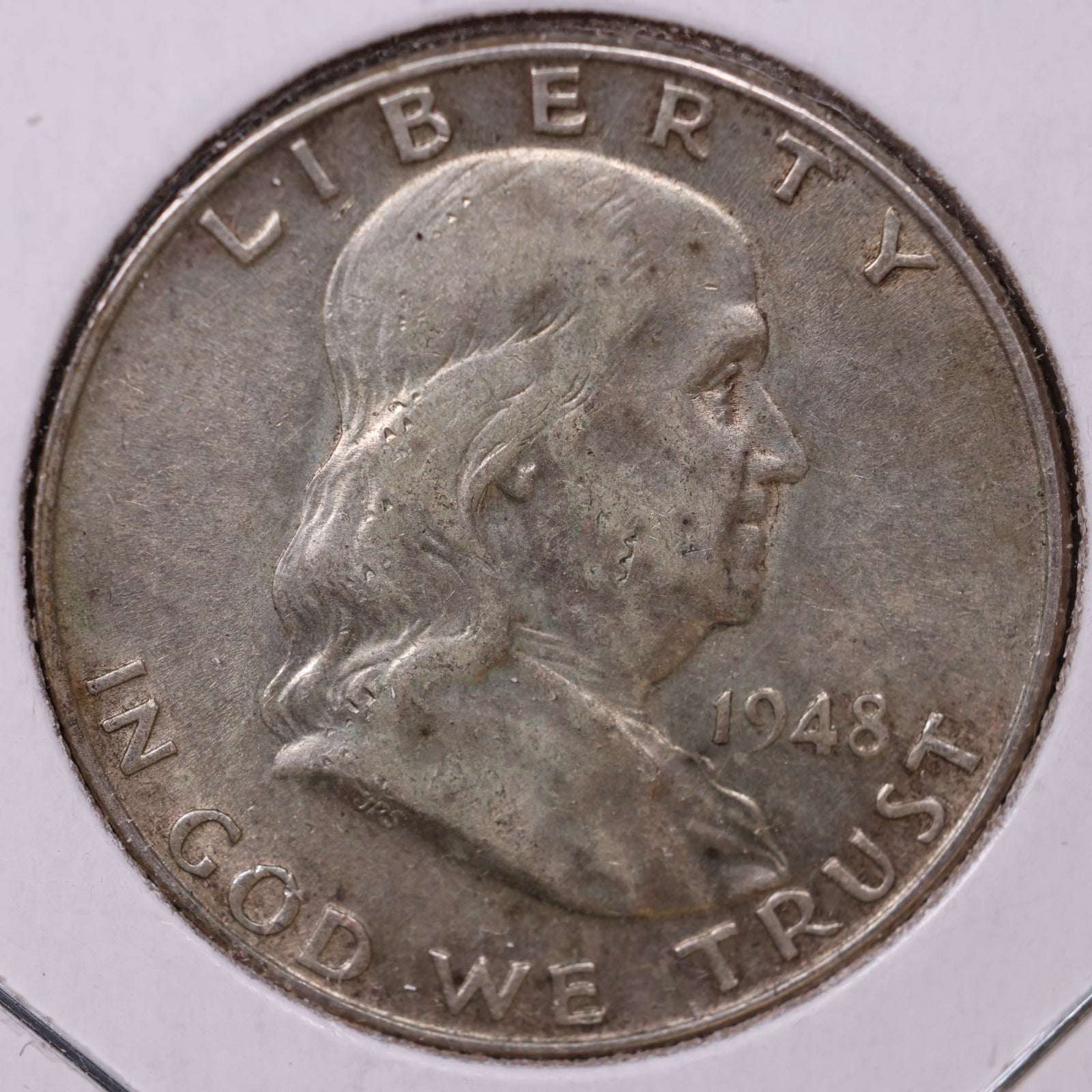 1948 Ben Franklin Half Dollar, Extra Fine Circulated Coin. Store #HR1188
