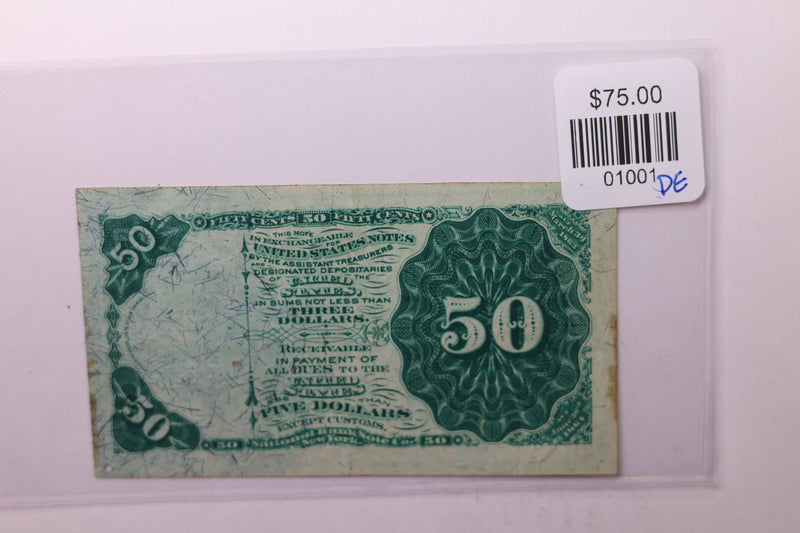 1864 Fifty Cent Fractional Currency. Affordable Type Currency.