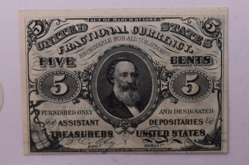 5 Cent, Fractional Currency., Affordable Circulated Currency., STORE SALE