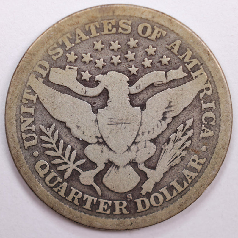 1900-O Barber Silver Quarter, Good Circulated Coin, Store