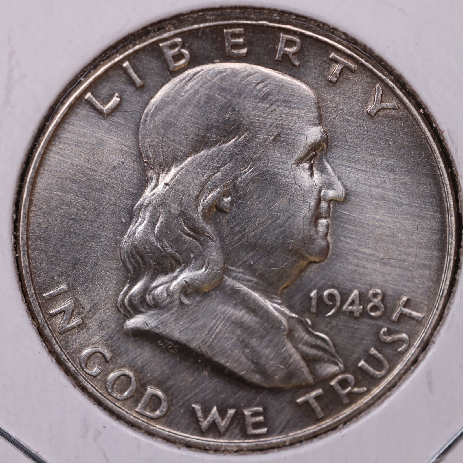 1948 Ben Franklin Half Dollar, Mint State Uncirculated Coin. Store #HR1197