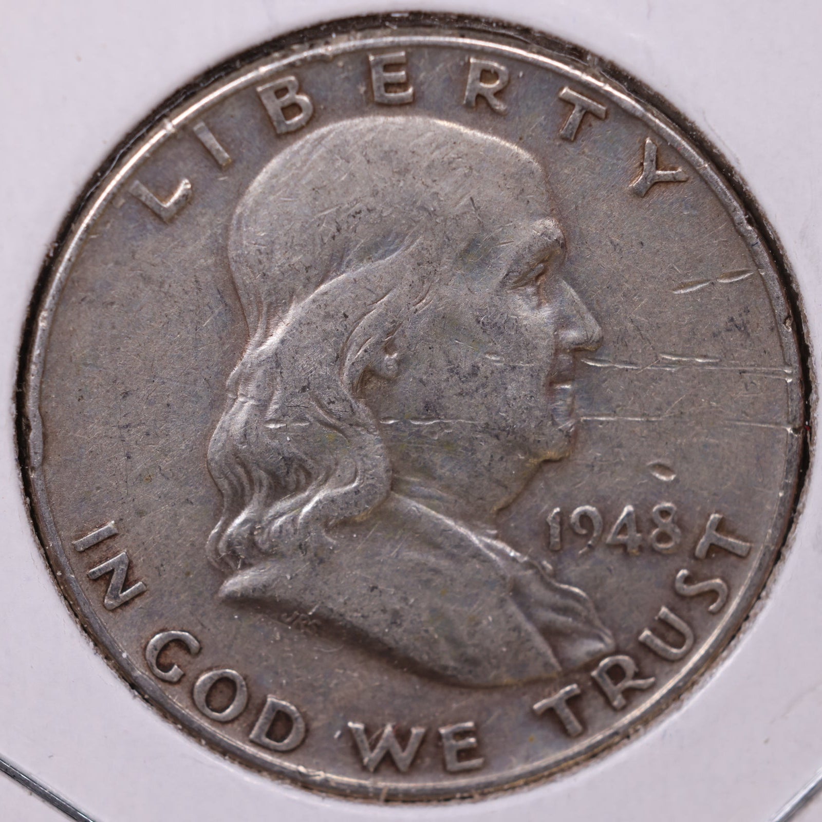 1948 Ben Franklin Half Dollar, Very Fine Circulated Coin. Store #HR1461