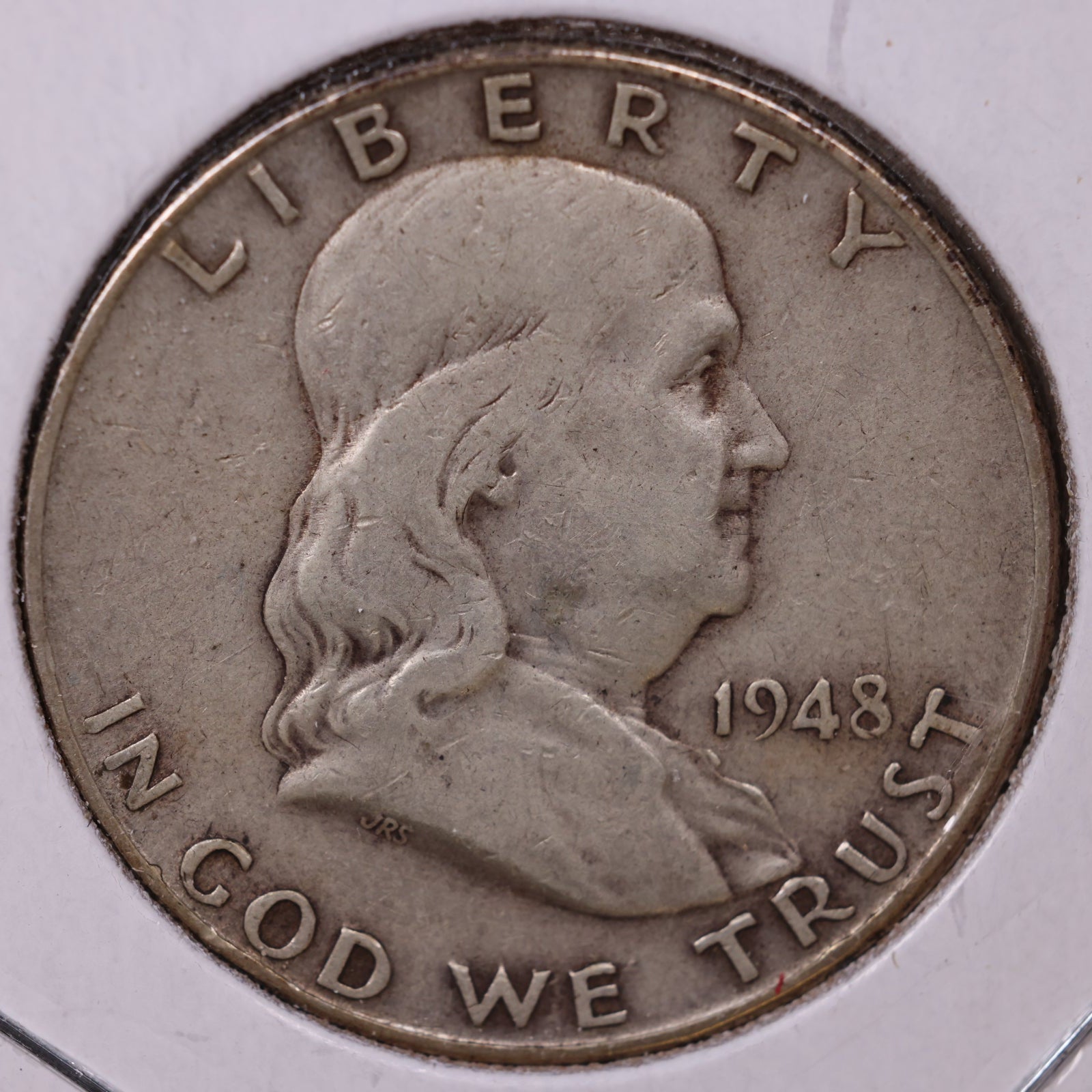 1948-D Ben Franklin Half Dollar, Very Good Circulated Coin, Store #HR1466