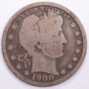 1900-S Barber Silver Quarter, Very Good Circulated Coin, Store