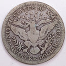 1901 Barber Silver Quarter, Very Good Circulated Coin, Store