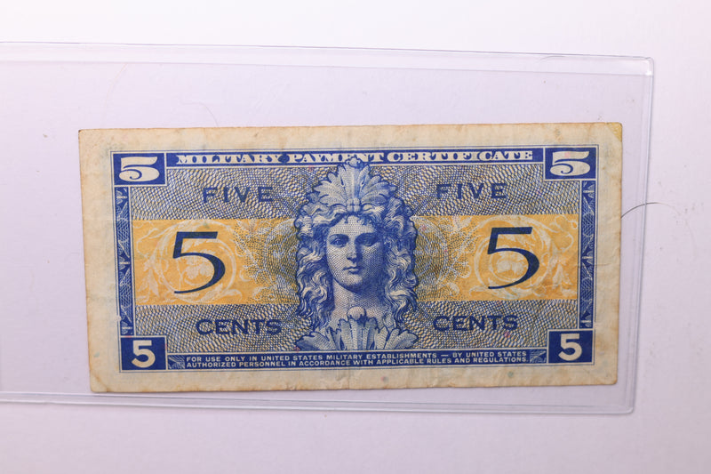 5 Cent, Military Payment Certificate, (MPC), Affordable Circulated Currency., STORE SALE