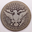 1901 Barber Silver Quarter, Very Good Circulated Coin, Store