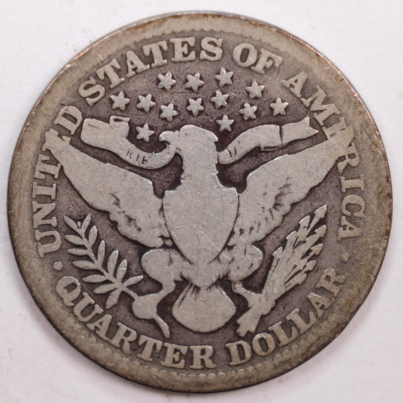 1901 Barber Silver Quarter, Very Good Circulated Coin, Store