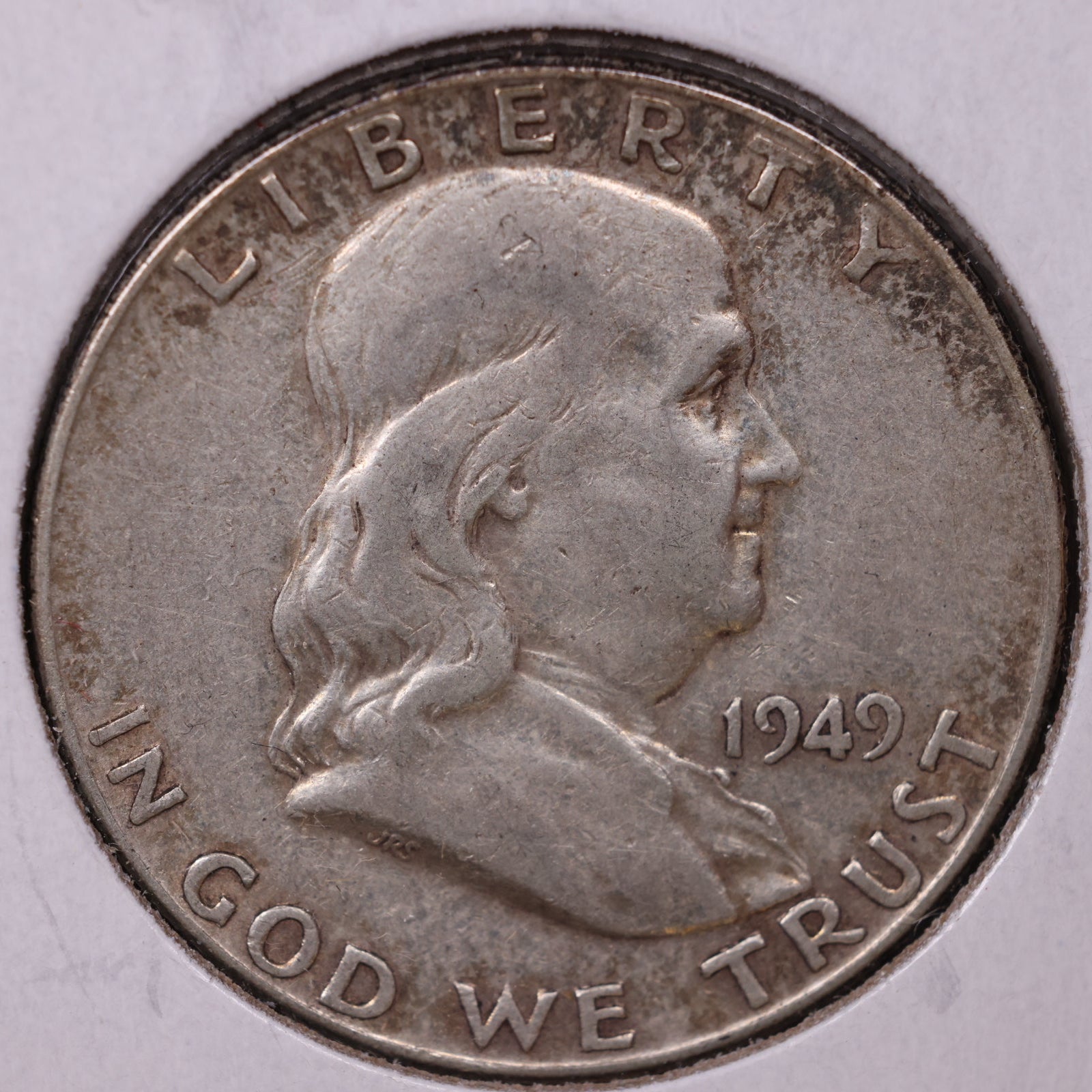 1949 Ben Franklin Half Dollar, Very Good Circulated Coin, Store #HR1472