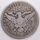 1901 Barber Silver Quarter, Very Good+ Circulated Coin, Store