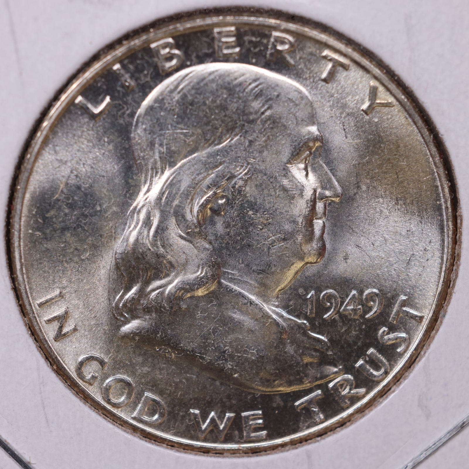 1949 Ben Franklin Half Dollar, Mint State Uncirculated Coin, Store #HR1475