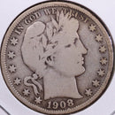 1908-S Barber Half Dollar. Affordable Collectible Coin. Store