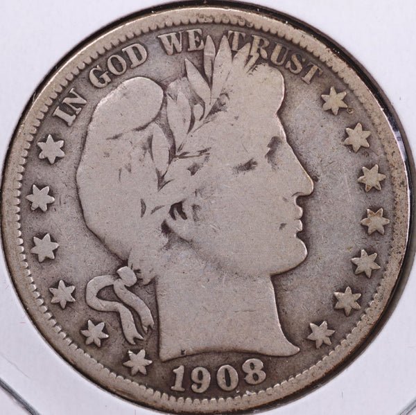 1908-S Barber Half Dollar. Affordable Collectible Coin. Store #242243