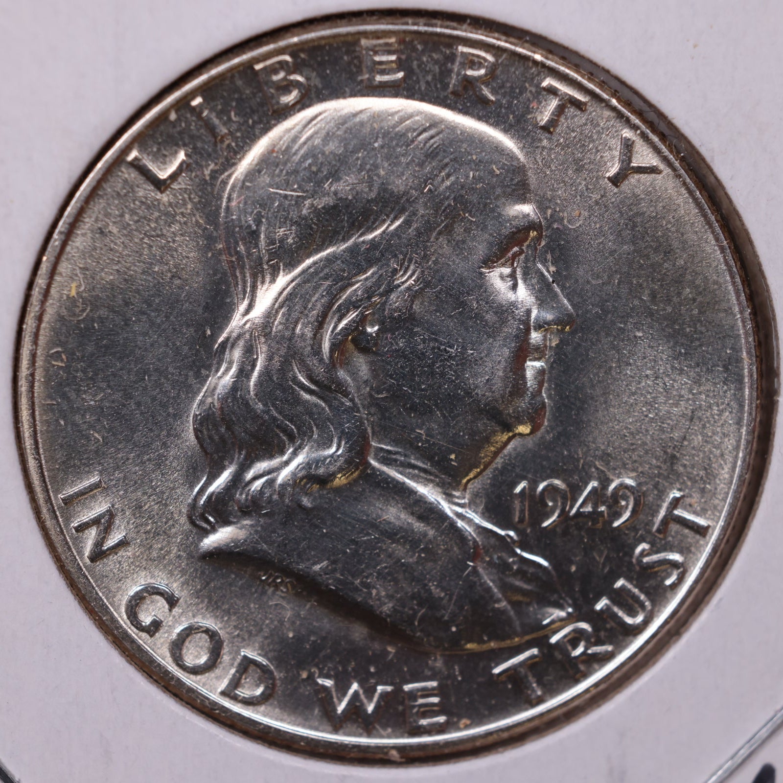1949 Ben Franklin Half Dollar, Mint State Uncirculated Coin, Store #HR1476