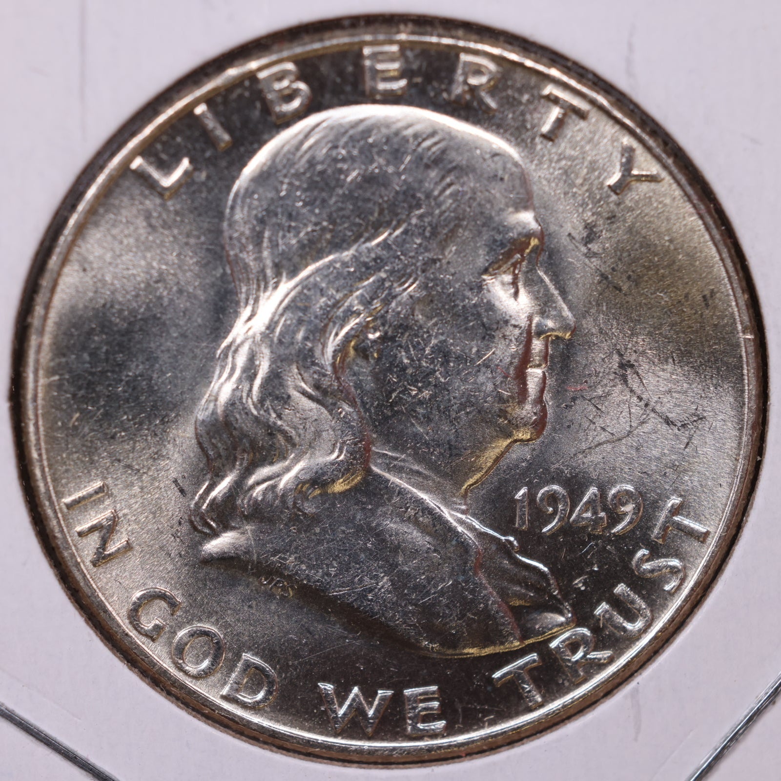 1949 Ben Franklin Half Dollar, Mint State Uncirculated Coin, Store #HR1477