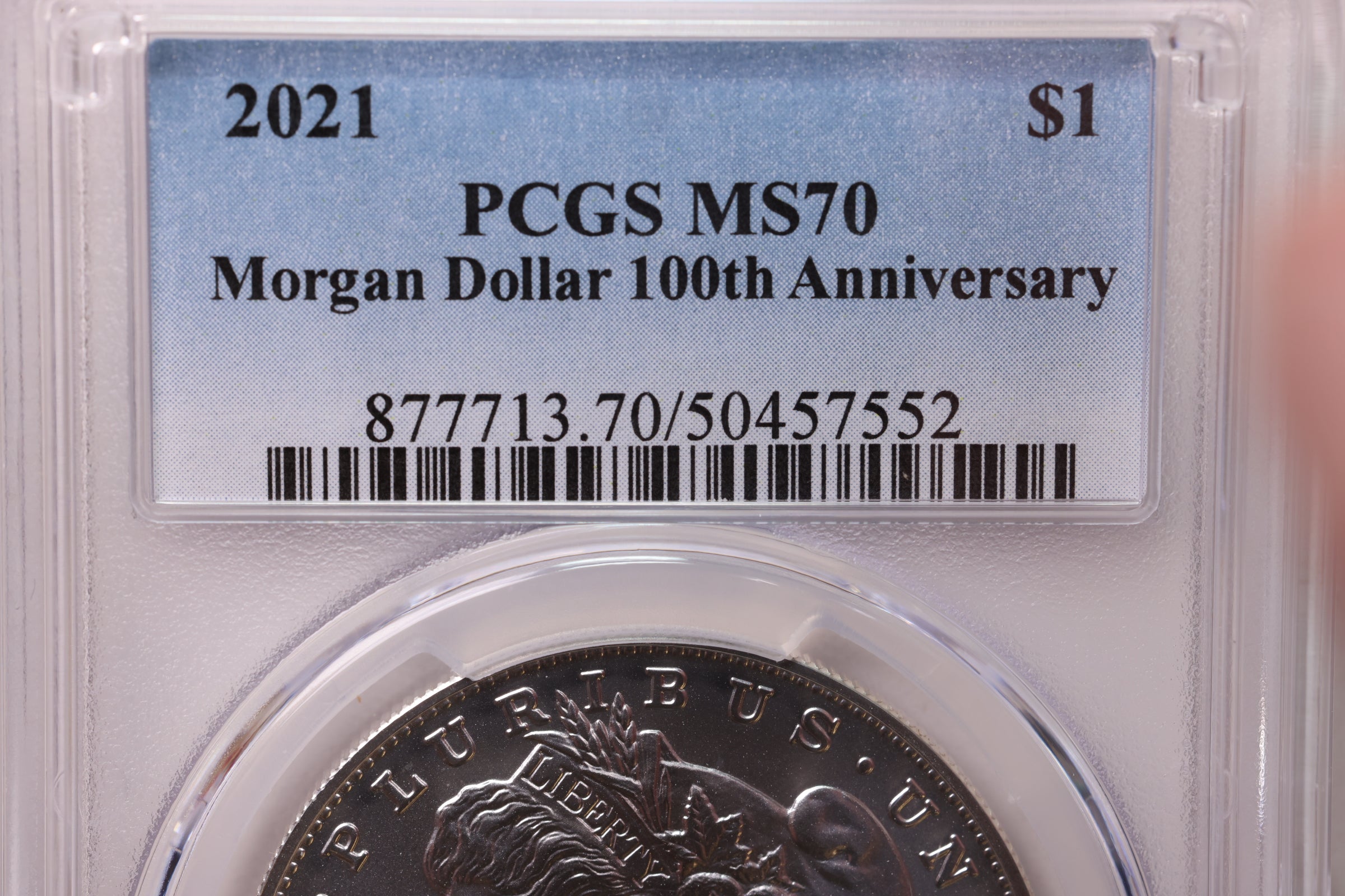 2021 $1 Morgan Dollar 100th Anniversary Commemorative, PCGS MS-70, Store #1902