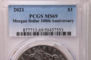 2021 $1, Morgan Silver Dollar Commemorative Coin., PCGS MS-69.,