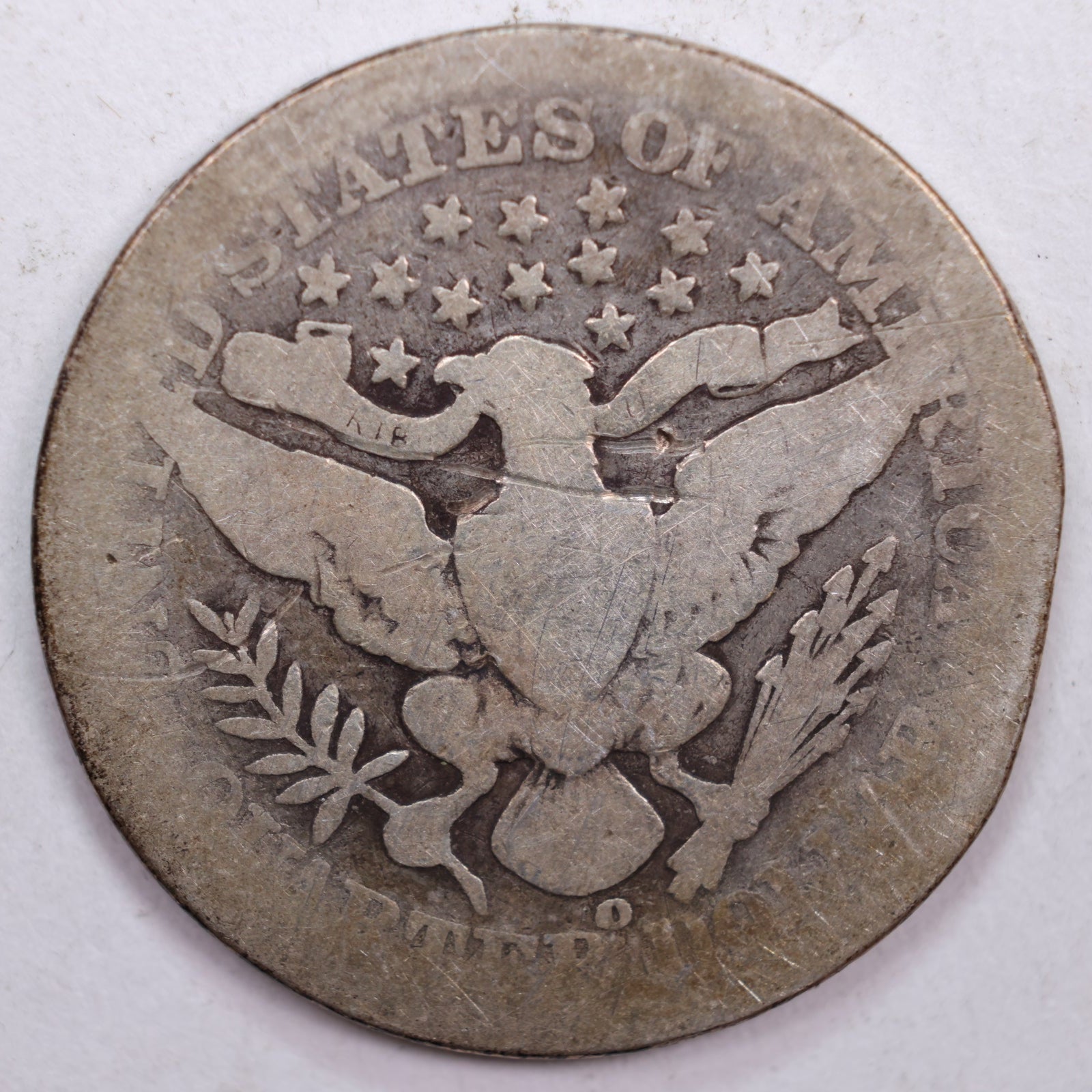1901-O Barber Silver Quarter, Fair Circulated Coin, Store #QR0426