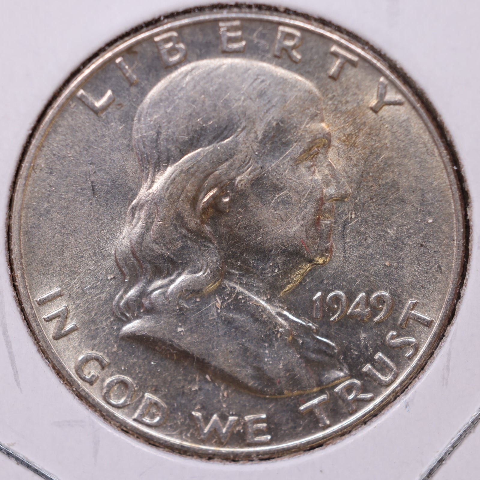 1949 Ben Franklin Half Dollar, Mint State Uncirculated Coin, Store #HR1489