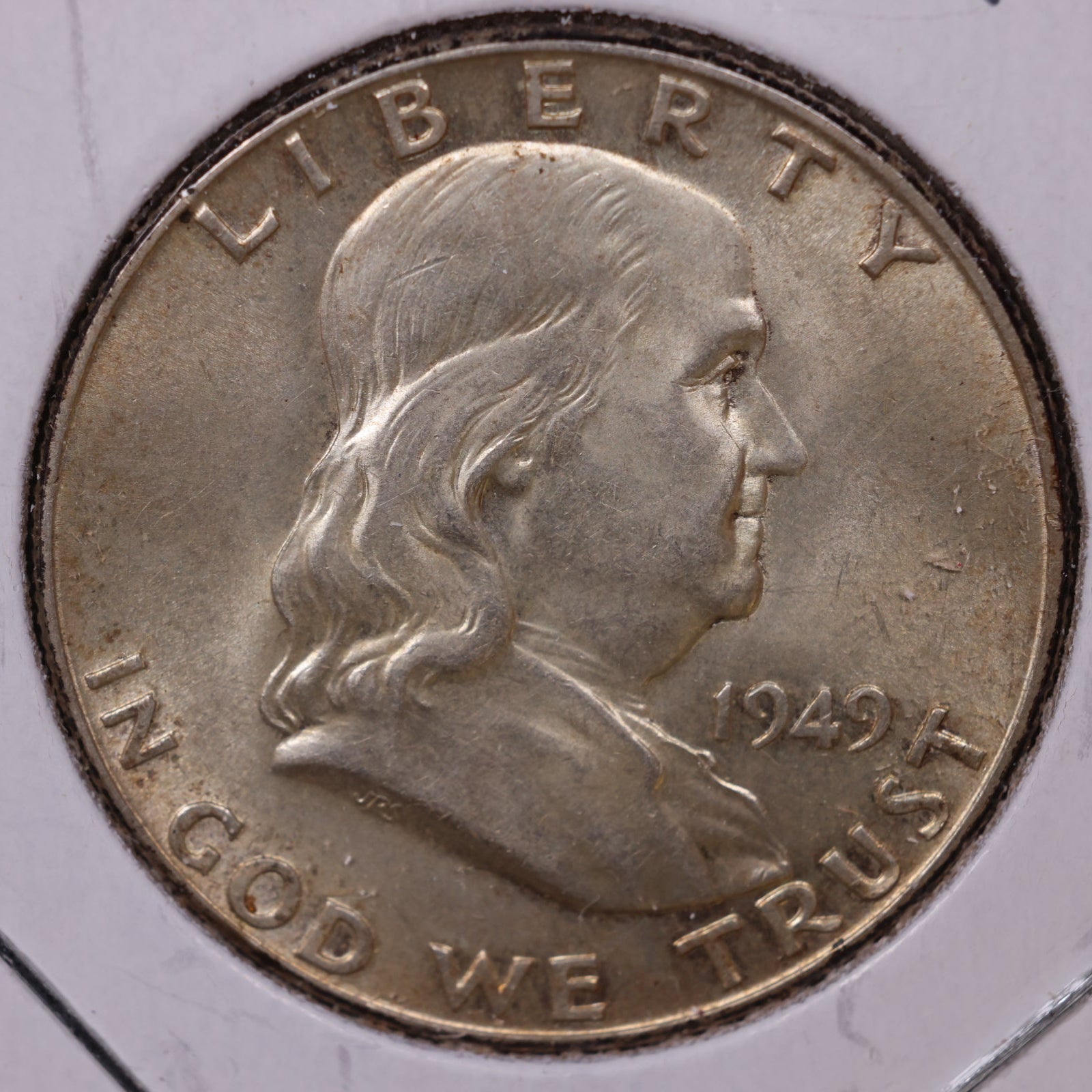 1949 Ben Franklin Half Dollar, Mint State Uncirculated Coin, Store #HR1490