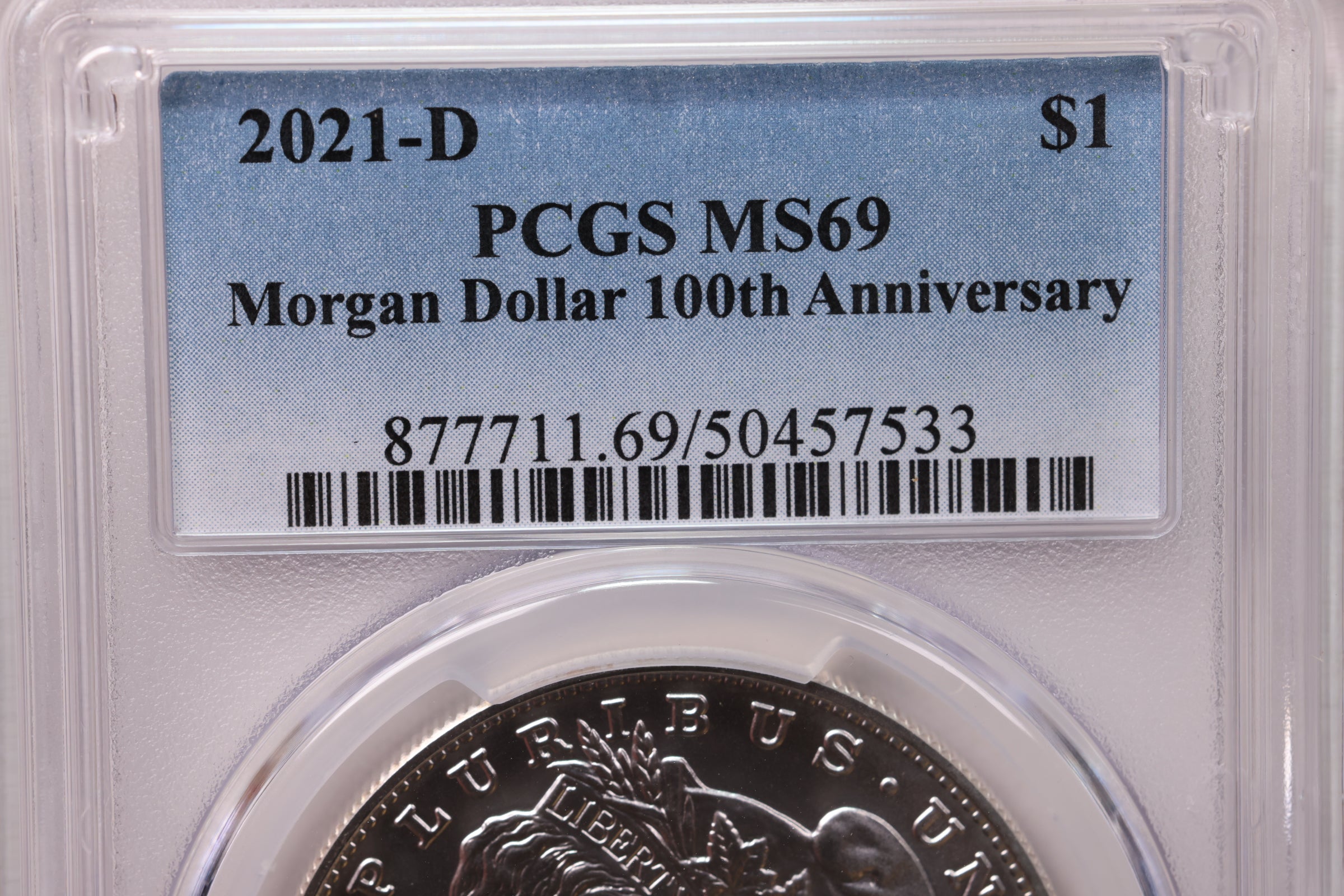 2021-D $1 Morgan Silver Dollar Commemorative Coin, PCGS MS-69, #1907