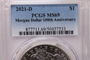 2021-D $1, Morgan Silver Dollar Commemorative Coin., PCGS MS-69.,