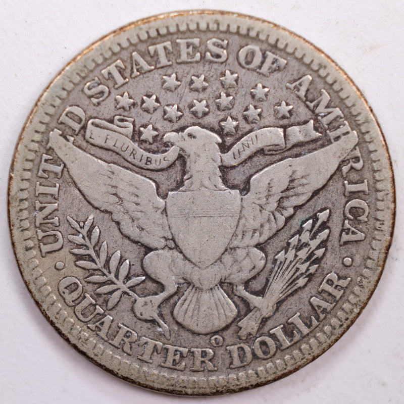 1902-O Barber Silver Quarter, Very Good Circulated Coin, Store