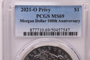 2021-O, Morgan Silver Dollar Commemorative, PCGS MS69,
