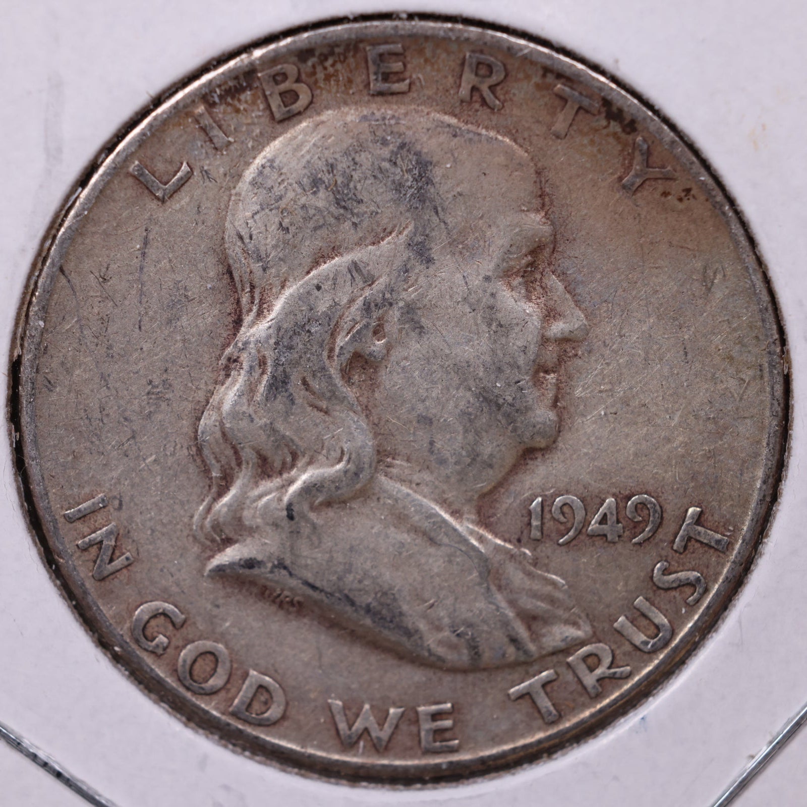 1949-D Ben Franklin Half Dollar,  Fine Circulated Coin, Store #HR1507