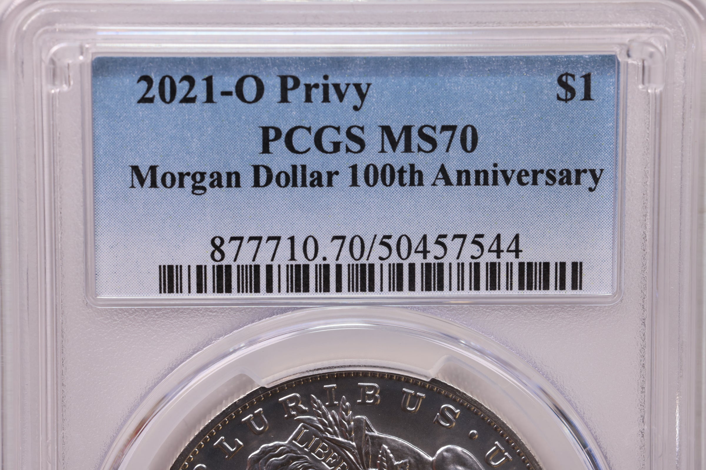 2021-O Morgan Dollar 100th Anniversary, O Privy, PCGS MS70, Store #GMC229