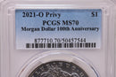 2021-O Morgan Silver Dollar Commemorative, PCGS MS70,