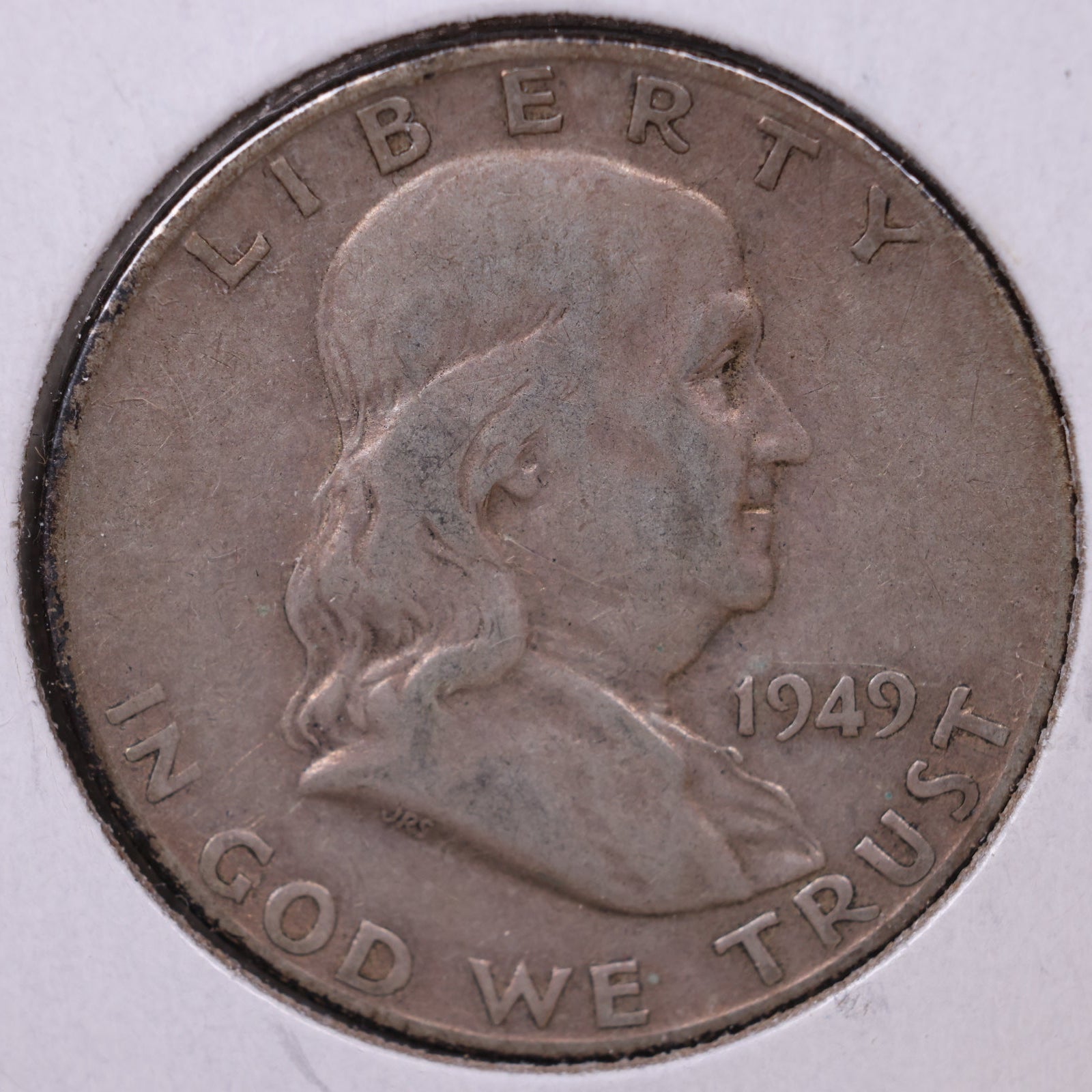 1949-S Ben Franklin Half Dollar, Good Circulated Coin, Store #HR1509