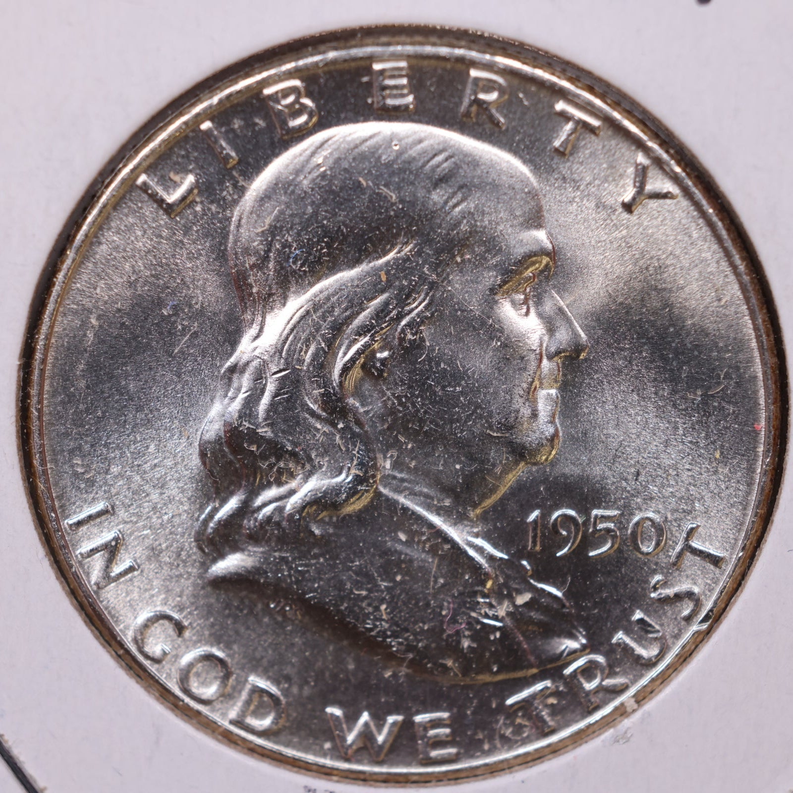 1950 Ben Franklin Half Dollar, Mint State Uncirculated Coin, Store #HR1514