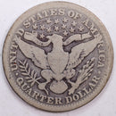 1904 Barber Silver Quarter, Very Good Circulated Coin, Store