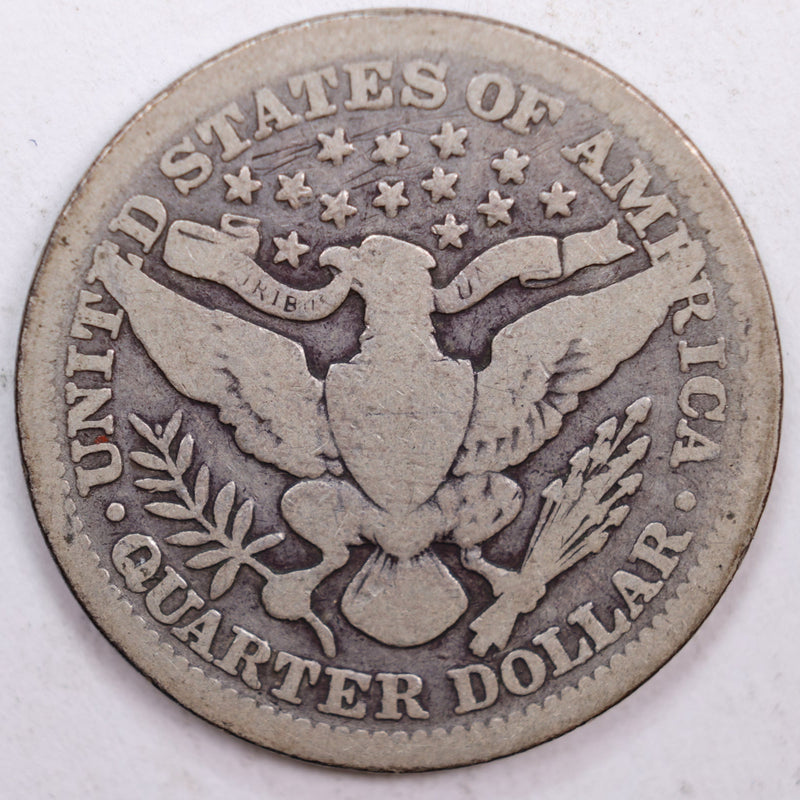 1904 Barber Silver Quarter, Very Good Circulated Coin, Store