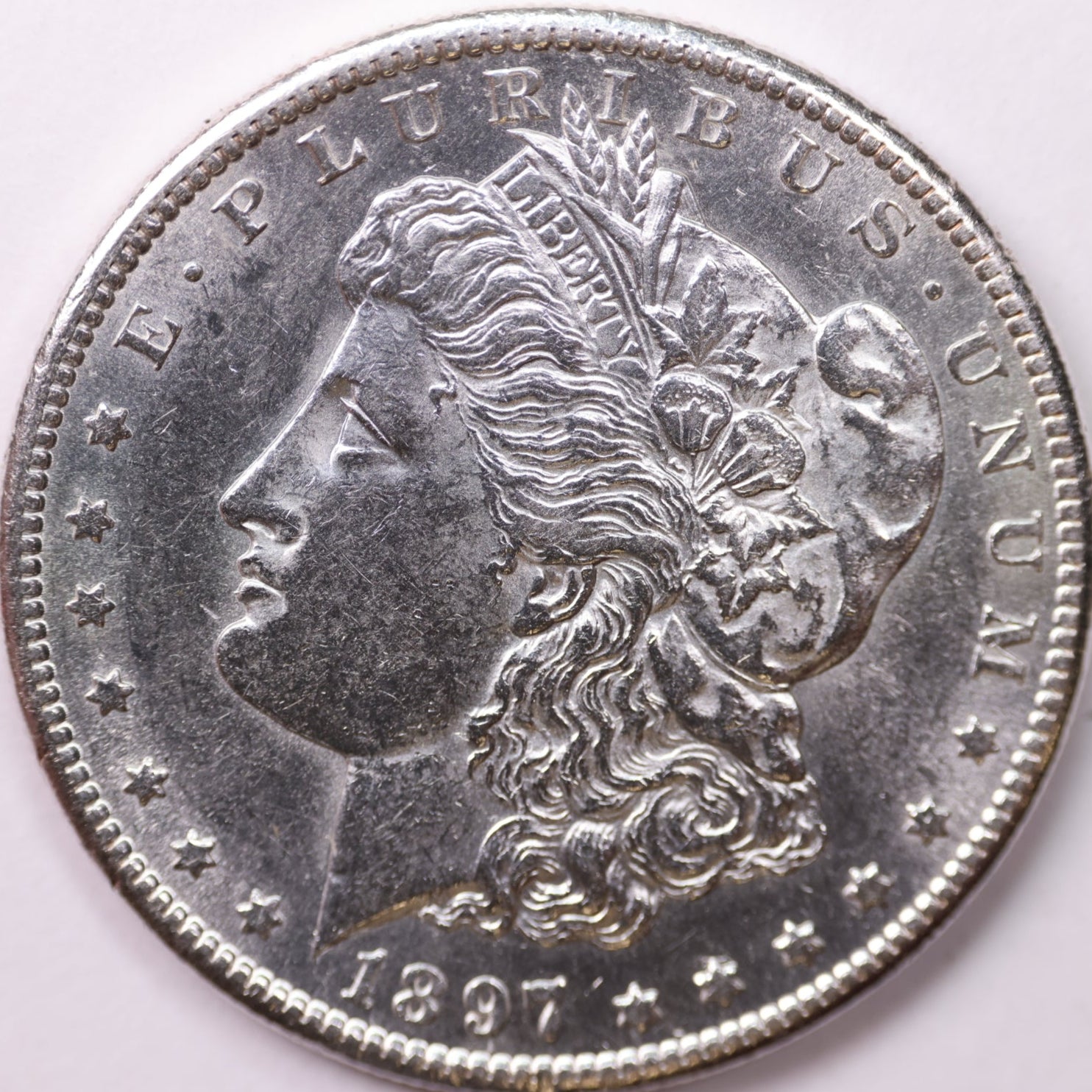 1897-S Morgan Silver Dollar. Gem Uncirculated Coin. Store #DR0091