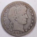 1904 Barber Silver Quarter, Fine Circulated Coin, Store