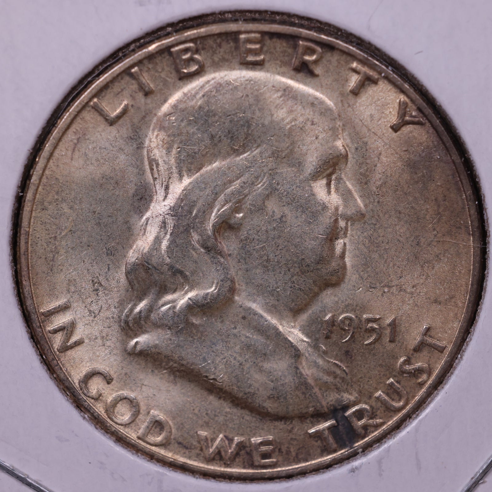 1951-S Franklin Half Dollar, About Uncirculated Coin, Store #HR1527