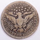 1904 Barber Silver Quarter, Very Good Circulated Coin, Store