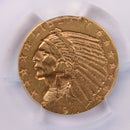 1911-D $5 Gold Piece., 'HALF EAGLE'., PCGS AU 53.,